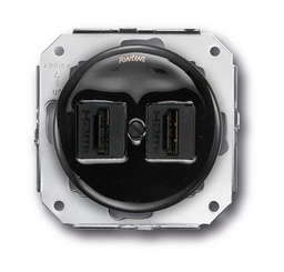 [31.726.27.2] Garby Colonial double aansluitport HDMI porcelaine noir