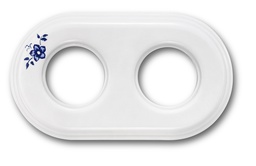 [31.802.61.2] Garby Colonial afdekplaat 2 modules porselein decoratie