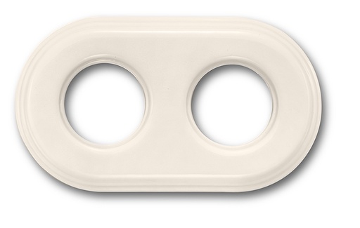 [31.802.88.2] Garby Colonial plaque de finition 2 modules porcelaine Cru