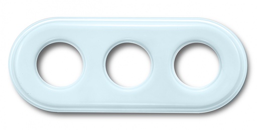 [31.803.85.2] Garby Colonial plaque de finition 3 modules porcelaine Coton