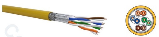 [CCS-M05C2710-0001] Câble d'installation │ Cat.7 │ S/FTP │ 1Ghz │ LSZH │ Cca │ jaune │ 1000m
