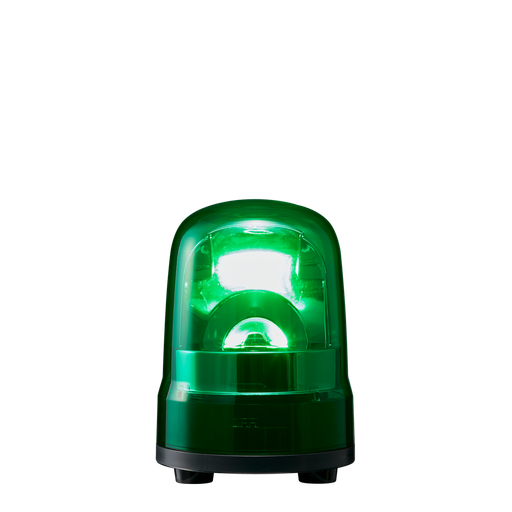 [SKH-M1J-G] LED rotation beacon, IP23, Ø100mm 12-24V DC, cable/green