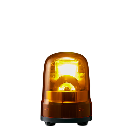 [SKH-M1T-Y] LED rotation beacon, IP66, Ø100mm 12-24V DC, terminal block/yellow