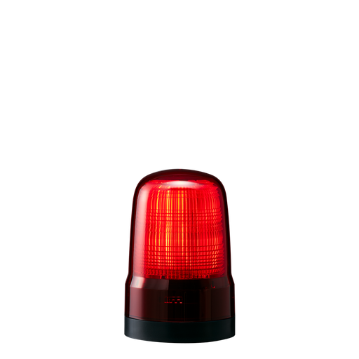 [SL08-M2KTB-R] LED steady/flash beacon, IP66, Ø80mm 100-240V AC, terminal block/buzzer/red