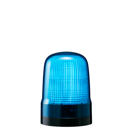 [SL10-M1KTB-B] LED steady/flash beacon, IP66, Ø100mm 12-24V DC, terminal block/buzzer/blue