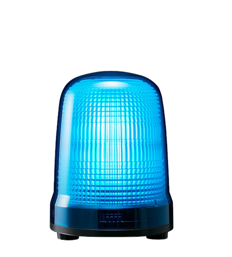 [SL15-M2JN-B] LED steady/flash beacon, IP23, Ø150mm 100-240V AC, cable/blue