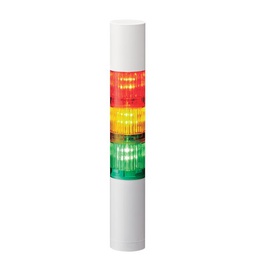 [LR4-302WJBW-RYG] LED signaaltoren,diam. 40mm,24V DC, Off-white,rood/geel/groen,buzz direct mount
