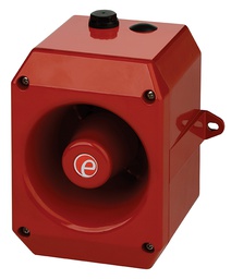 [D105AC230R] Elektronische multitoonsirene │ aluminium behuizing │ max. 112dB @ 1m │ 230V AC │ rood