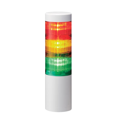 [LR6-302WJNW-RYG] Colonne lumineuse LED LR6 │ Ø60mm │ 24V DC │ blanc cassé │  rouge/jaune/vert