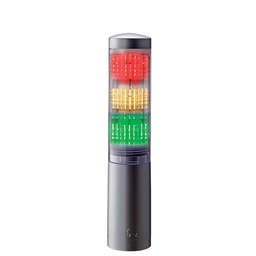 [LA6-3DTNUN-RYG] LED signal tower LA6 │direct mount │ Ø60mm │ 24V DC │ silver │ red/yellow/green