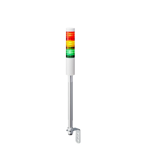 [LR4-302LJNW-RYG] LED signal tower, Ø40mm, 24V DC, pole mount/cable, off-white