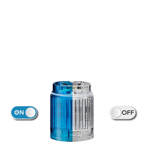 [LR4-E-BZ] LED module, Ø40mm, blue, clear lens