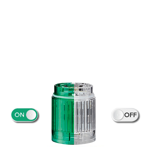 [LR4-E-GZ] LED module, Ø40mm, green, clear lens