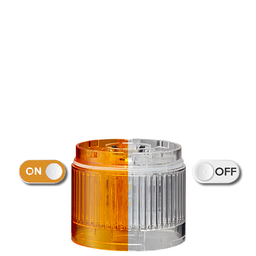 [LR6-E-YZ] LED module, diam. 60mm, amber, helder lens