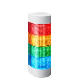 [WME-402DFB-RYGB] LED half signal tower │ wall mount │ flash/buzzer │ 24V DC │ red/yellow/green/blue