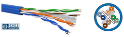 [CCS-M05C2701-0002] R6UT4H24 - U/UTP 6 LSZH -250MHz - 4x2xAWG 24/1 Cca Drum 500m bleu