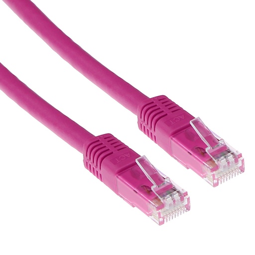 [IB7301] Patch cable │ UTP │ CAT6A │ RJ45 │ pink │ 1m