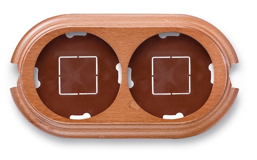 [30.842.19.2] Garby frame 2 elements vertical with 2 cable entries honey