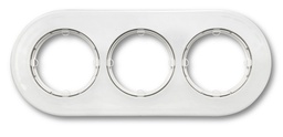 [34.803.17.2] DO installation encastrée plaque de finition 3 modules en porcelaine blanche