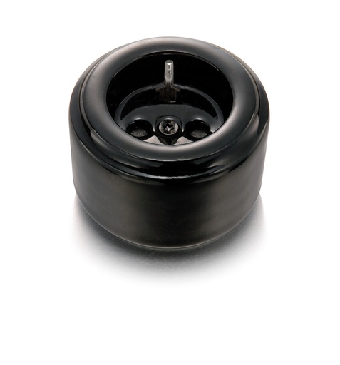 [33.212.27.2] DO opbouw stopcontact met randaarding 16A/250V porselein zwart