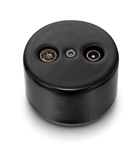[33.714.27.2] DO surface installation TV/SAT intermediate socket B porcelain black