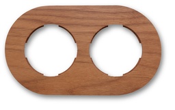 [33.802.82.2] DO installation en saillie plaque de finition 2 modules bois noyer