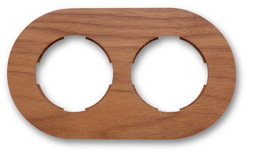 [33.802.82.2] DO installation en saillie plaque de finition 2 modules bois noyer