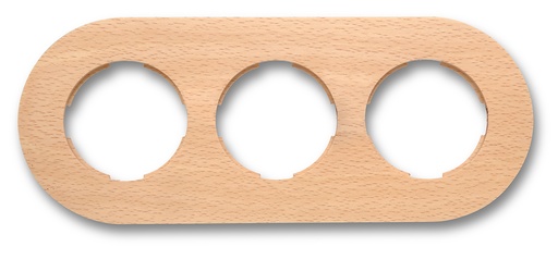 [33.803.81.2] DO installation en saillie plaque de finition 3 modules hêtre naturel