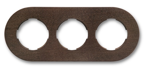 [33.803.80.2] DO opbouw afdekplaat 3 modules hout verdonkerd