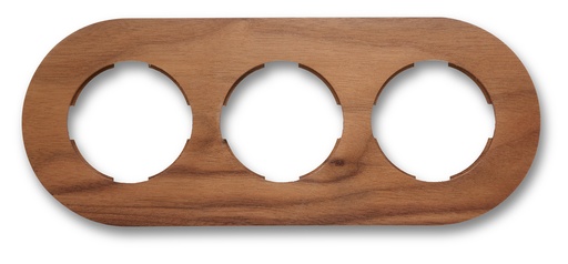 [33.803.82.2] DO installation en saillie plaque de finition 3 modules bois noyer