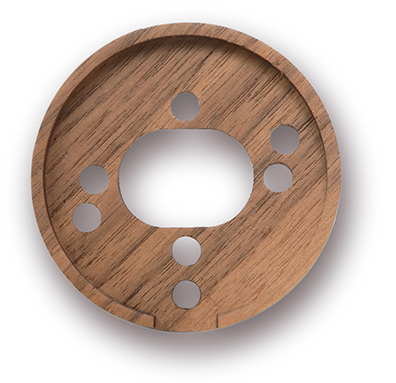 [33.811.82.2] DO installation en saillie socle 1 module bois noyer