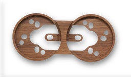 [33.812.82.2] DO surface installation base 2 elements walnut