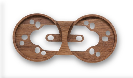 [33.812.82.2] DO installation en saillie socle 2 modules bois noyer