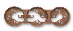 [33.813.82.2] DO surface installation base 3 elements walnut