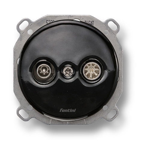[34.713.27.2] DO fitting installation TV/SAT intermediate socket A porcelain black