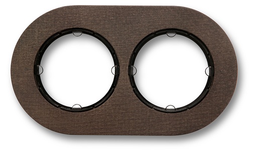 [34.802.80.2] DO installation encastrée plaque de finition 2 modules hêtre obscurci