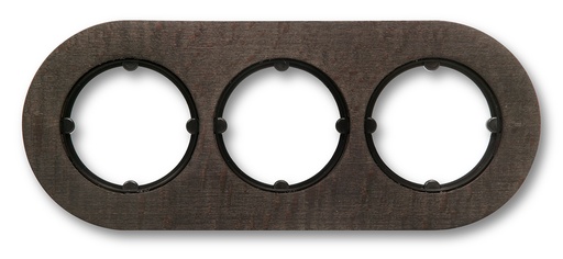 [34.803.80.2] DO installation encastrée plaque de finition 3 modules hêtre obscurci