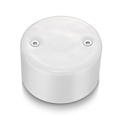 [33.656.11.2] DO installation en saillie couvercle aveugle en porcelaine blanche, vis chromés