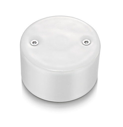 [33.656.11.2] DO surface installation blind cover porcelain white, screws chrome