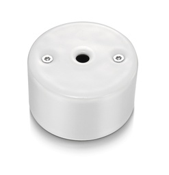 [33.927.11.2] DO surface installation cable outlet porcelain white, screws chrome