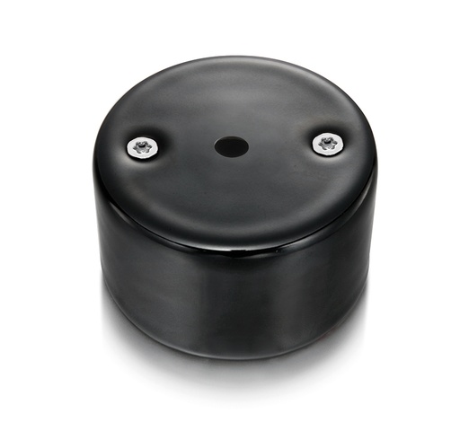[33.927.01.2] DO surface installation cable outlet porcelain black, screws chrome