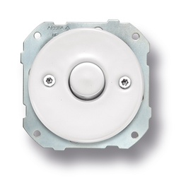 [34.310.11.2] DO fitting installation push button 10A/250V AC - 24V DC 10A/250V porcelain white, screws chrome