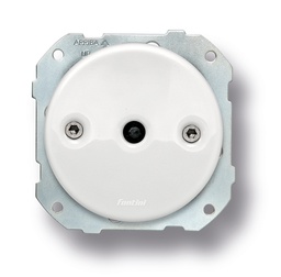 [34.314.12.1] DO installation encastrée interrupteur bipolaire 10A/250V en porcelaine blanche, vis nickelés noir