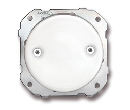 [34.656.11.2] DO fitting installation blind cover porcelain white, button and screws chrome