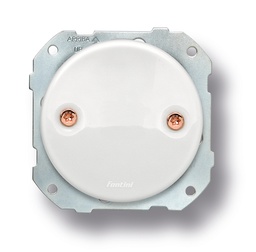[34.656.13.2] DO inbouw blindplaat porselein wit, schroeven koper