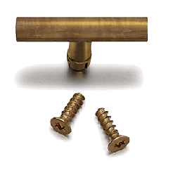 [33.967.83.1] DO installation en saillie bouton papillon avec vis laiton vieilli