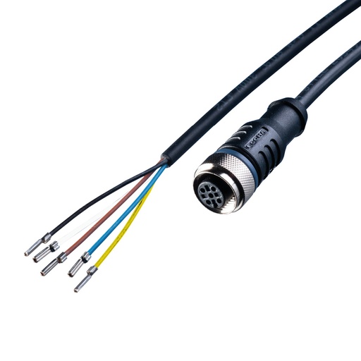 [200100-09] M12 connection cable | A-coded | 5-pin | 2,5m | PUR