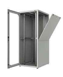 [19-SR-42-80100-GP/G] Datacenter rack | 800x1000x2000 | 42U | porte frontale en verre porte arrière perforées | gris