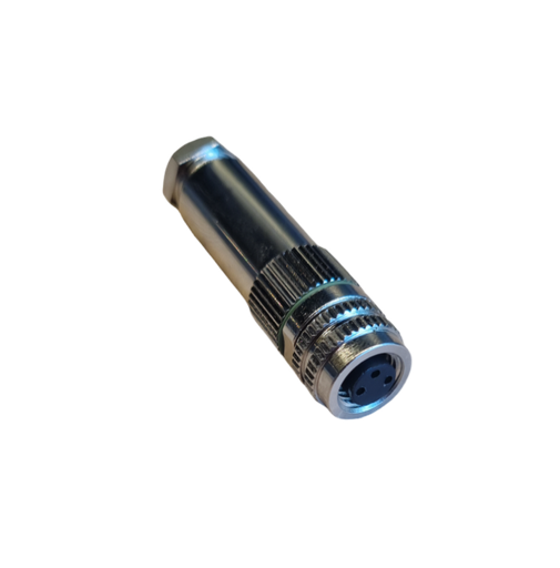 [7880011] M8 A-code, vrouwelijke connector met soldeerlippen, 3-polig