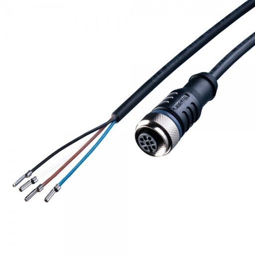 [200100-04] Câble de connexion M12 | A-coded | 4-pôles | 5m | PUR